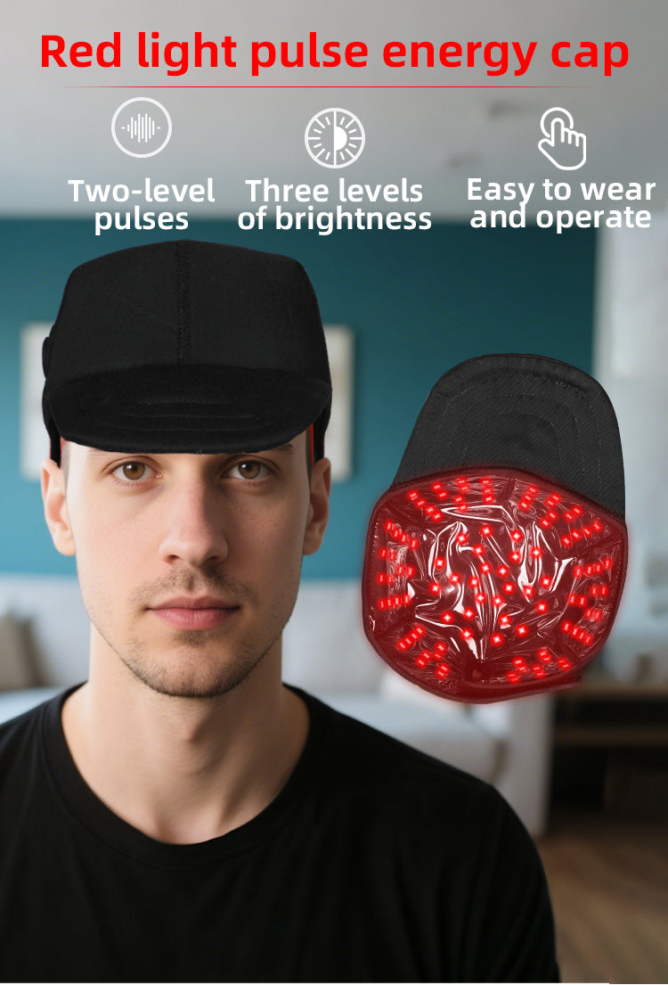 oriday Red Light Hair Growth Cap | 660nm Infrared LED Hair Loss Treatment Cap | Three Modes with Auto Timer 20 Minutes | USB Charging Type-C | Home Hair Growth Device