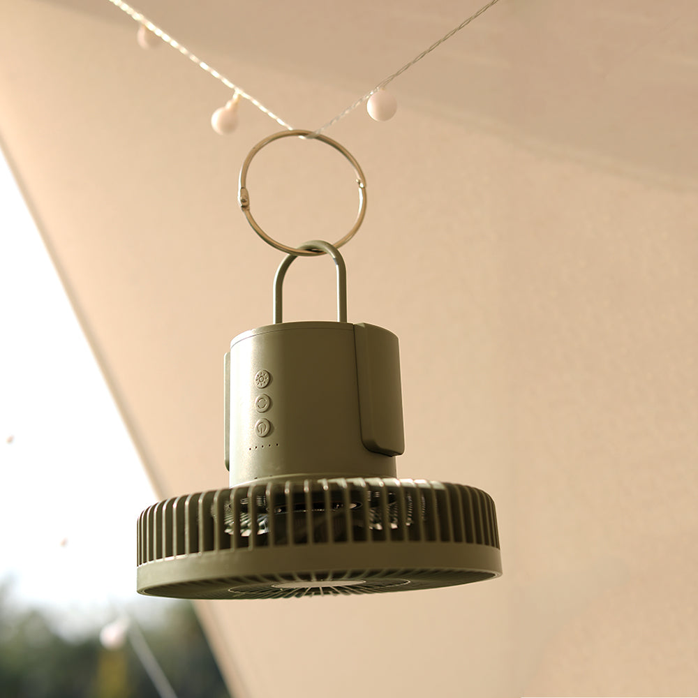 Oriday Tripod Outdoor Fan|Rechargeable Foldable Fan ・ Remote Control, Oscillation, Night Light & Mosquito Repellent ・ Long-Lasting for Camping and Home Use