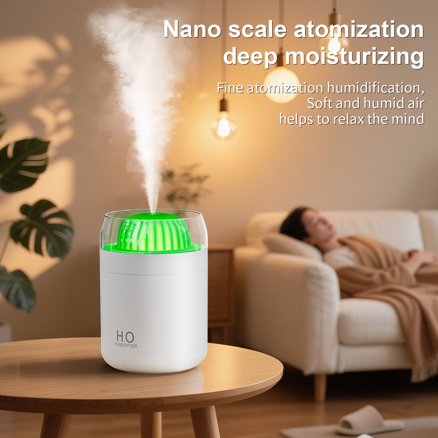 Oriday Cactus USB Humidifier | Silent High-Mist Aroma Diffuser | Ideal for Home and Office