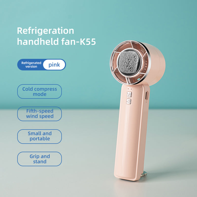 Oriday portable handheld cooling fan with ultra-high-speed turbo and strong wind power, brushless and USB rechargeable — perfect for outdoor use, home, office, desktop, or student dormitories. Brand: Oriday (Eastern Fine Products).