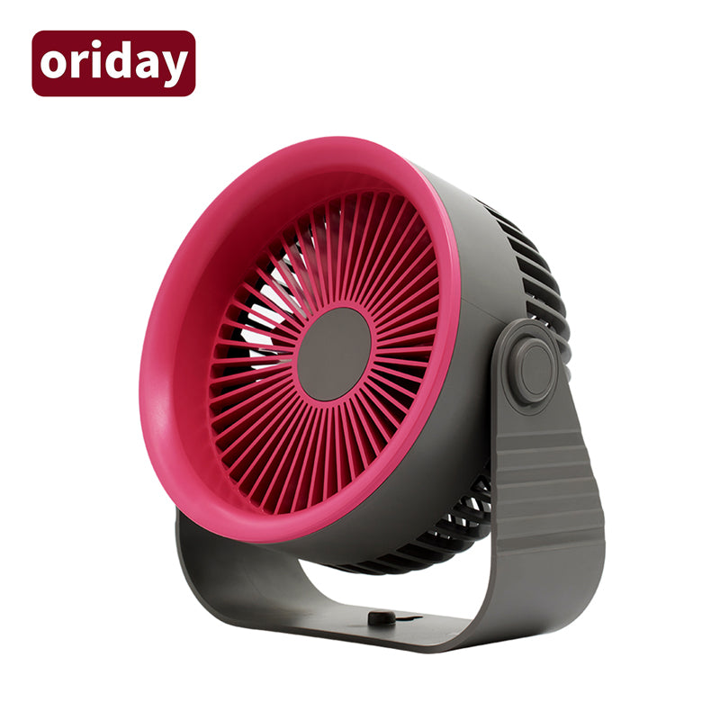 Oriday USB充電桌面循環風扇|免打孔壁掛設計・大風力靜音小風扇・學生宿舍/辦公室適用
