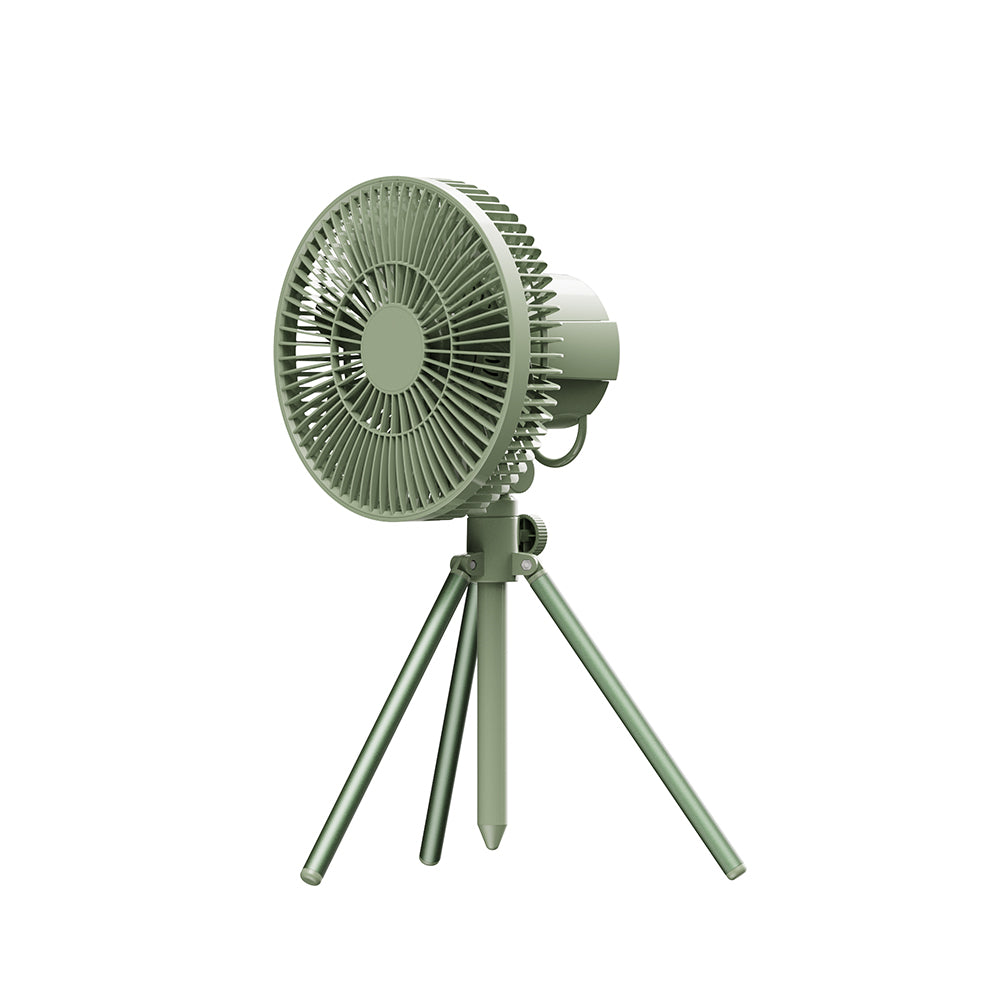 Oriday Tripod Outdoor Fan|Rechargeable Foldable Fan ・ Remote Control, Oscillation, Night Light & Mosquito Repellent ・ Long-Lasting for Camping and Home Use