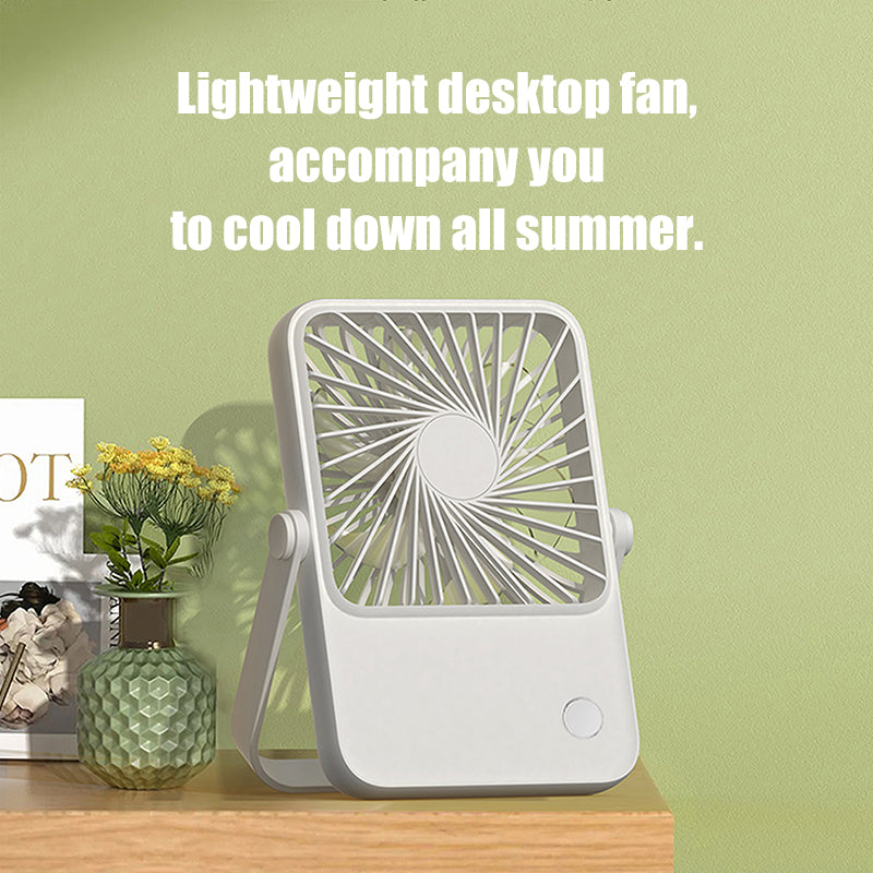 Oriday Desktop Fan with silent operation, powerful airflow, mini portable design, lightweight, with adjustable head, can be hung or placed, USB charging, 1200mAh battery, long-lasting, cooling, suitable for home, office, and dormitory use