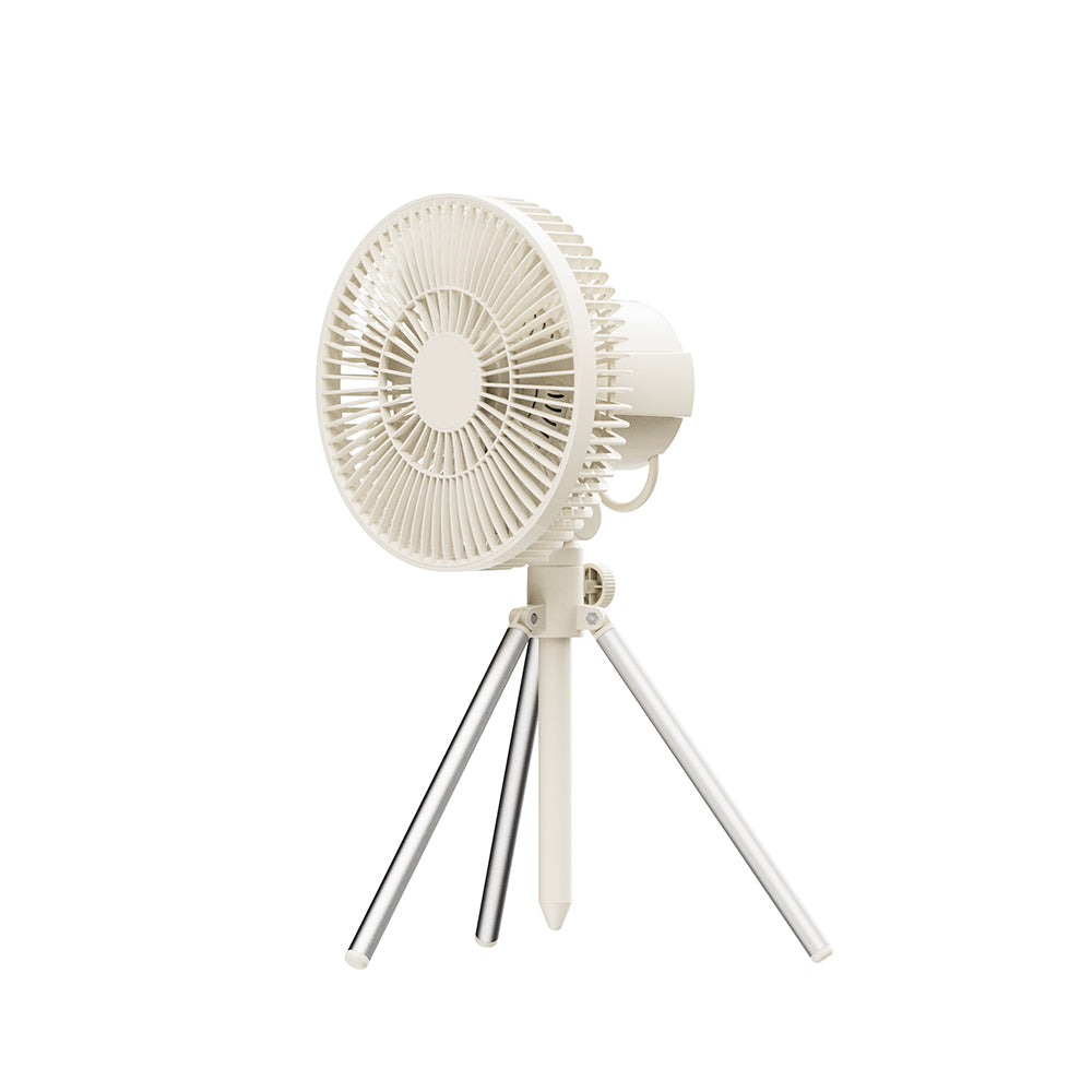 Oriday Tripod Outdoor Fan|Rechargeable Foldable Fan ・ Remote Control, Oscillation, Night Light & Mosquito Repellent ・ Long-Lasting for Camping and Home Use