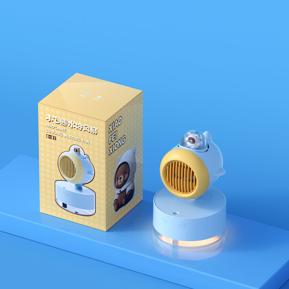 Oriday USB Mini Handheld Fan | Rechargeable Portable Mist Fan – Quiet Desktop Fan for Students, Dorms, and Offices