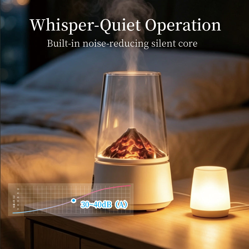 oriday Volcano-Shaped Aroma Diffuser | 170mL Water Tank · Warm Ambient Light · Dual Mist Modes | Ideal for Bedroom, Living Room & Office
