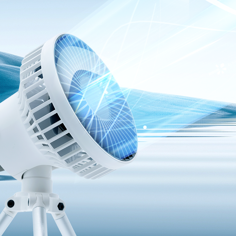 Oriday Tripod Camping Fan|Portable Rechargeable Hanging and Standing Fan・Large Battery Capacity with Extra Long Runtime・Suitable for Outdoor and Quiet Home Use