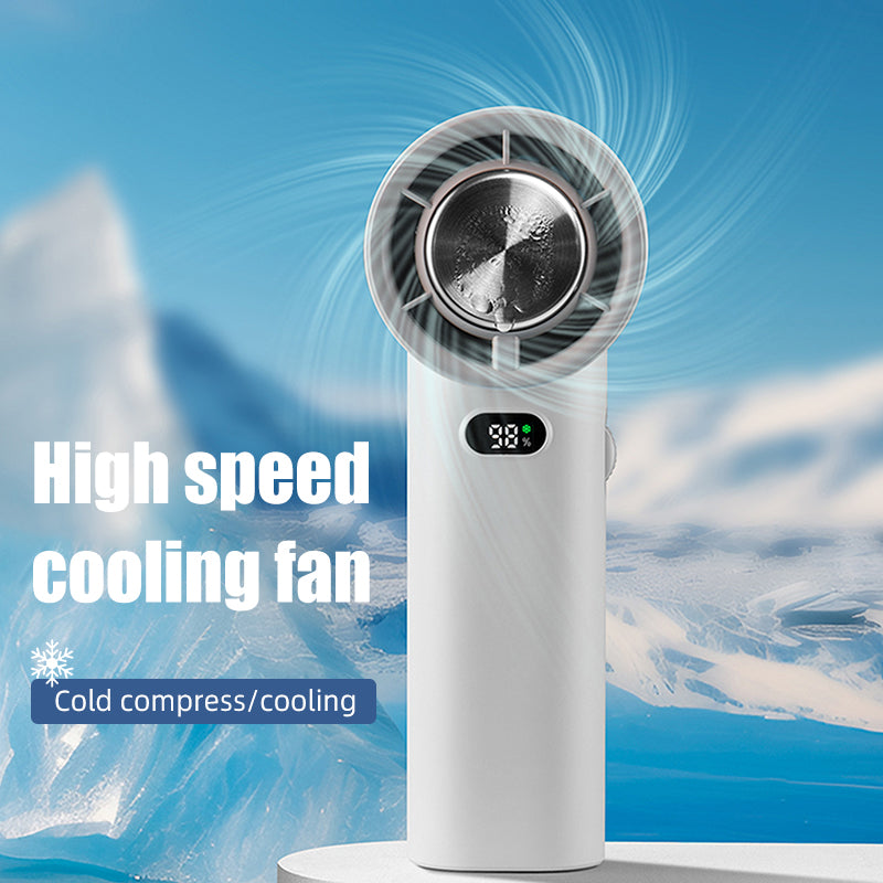 oriday High-speed Cooling Handheld Fan with Semiconductor Cooling, Quiet, Portable, Rechargeable, High-Quality, Wireless, for Home, Desk, Dormitory, Office, Travel