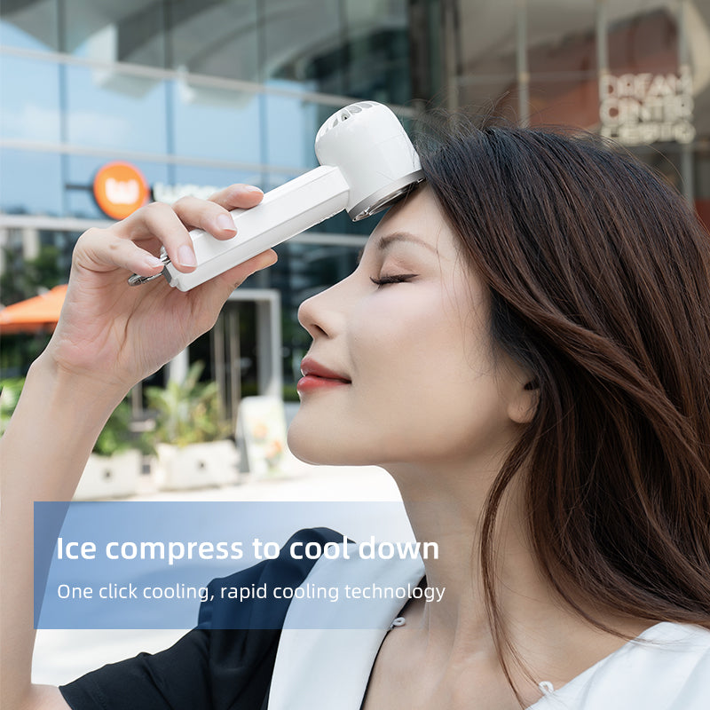 Oriday portable handheld cooling fan with ultra-high-speed turbo and strong wind power, brushless and USB rechargeable — perfect for outdoor use, home, office, desktop, or student dormitories. Brand: Oriday (Eastern Fine Products).