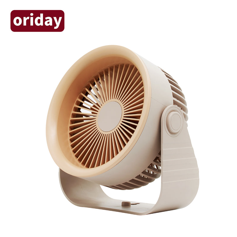 Oriday USB充電桌面循環風扇|免打孔壁掛設計・大風力靜音小風扇・學生宿舍/辦公室適用