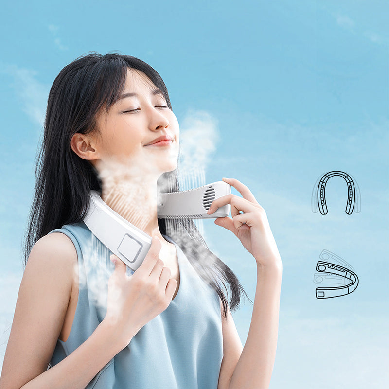 Oriday 掛脖製冷風扇|24小時超長續航・靜音不夾髮・輕巧大風力・夏日便攜清涼神器