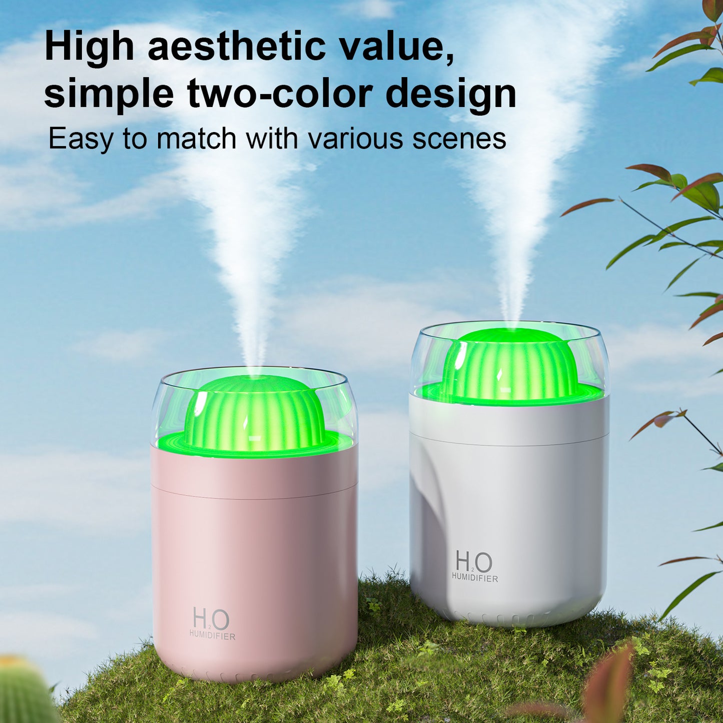 Oriday Cactus USB Humidifier | Silent High-Mist Aroma Diffuser | Ideal for Home and Office