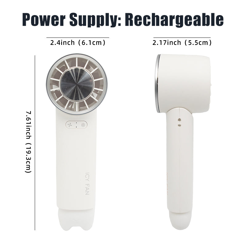 Oriday 冷敷手持風扇|摺疊便攜Turbo渦輪大風力・USB充電靜音小型風扇・長續航夏日降溫神器