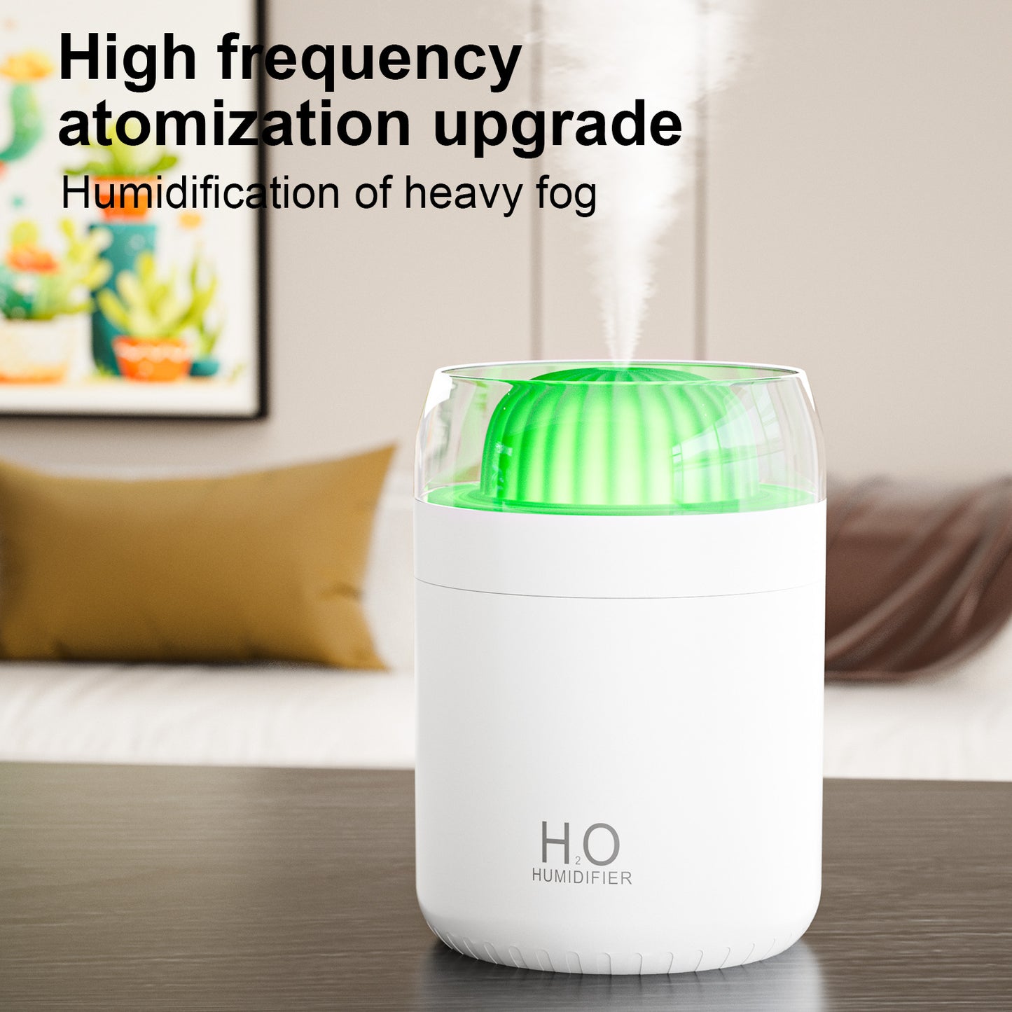 Oriday Cactus USB Humidifier | Silent High-Mist Aroma Diffuser | Ideal for Home and Office