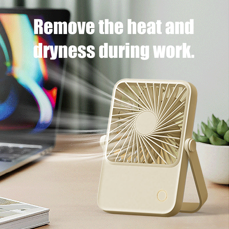 Oriday Desktop Fan with silent operation, powerful airflow, mini portable design, lightweight, with adjustable head, can be hung or placed, USB charging, 1200mAh battery, long-lasting, cooling, suitable for home, office, and dormitory use