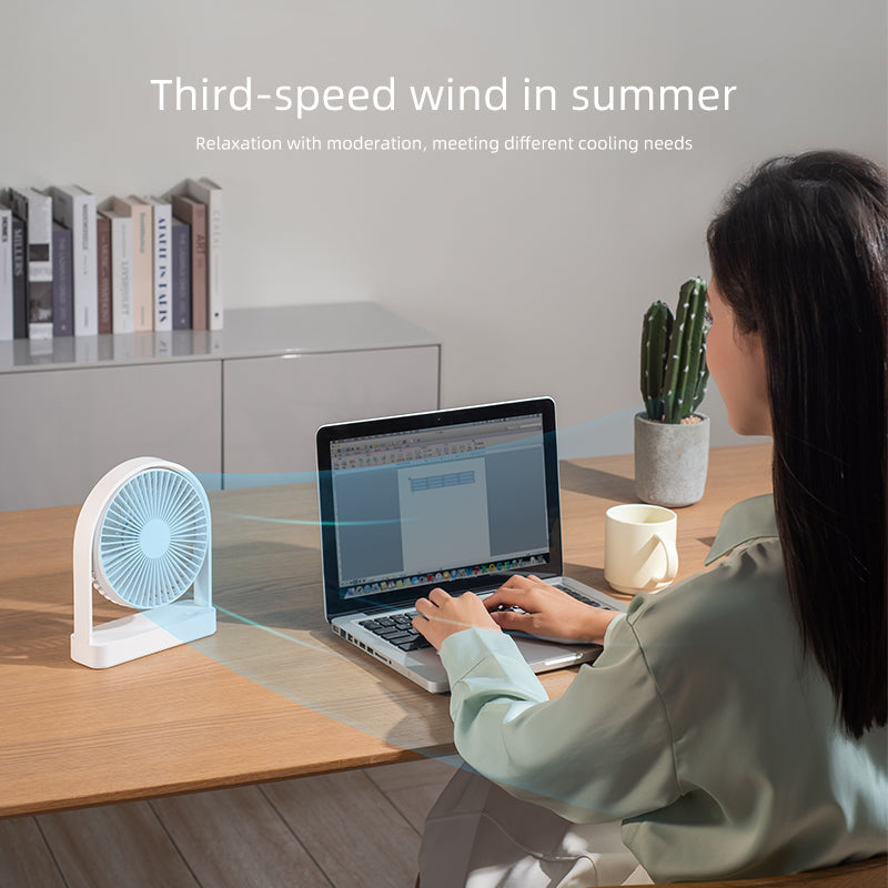 oriday Portable Quiet Desk Fan Rechargeable for Office, Desk, Dormitory, Bedside USB Fan, Eastern Style Product