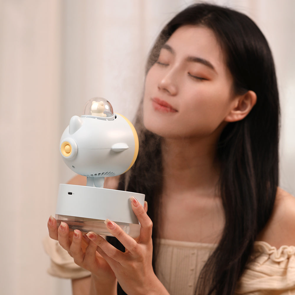 Oriday USB Mini Handheld Fan | Rechargeable Portable Mist Fan – Quiet Desktop Fan for Students, Dorms, and Offices