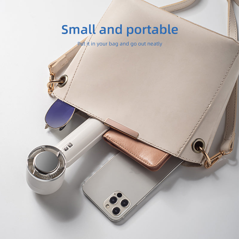 Oriday portable handheld cooling fan with ultra-high-speed turbo and strong wind power, brushless and USB rechargeable — perfect for outdoor use, home, office, desktop, or student dormitories. Brand: Oriday (Eastern Fine Products).