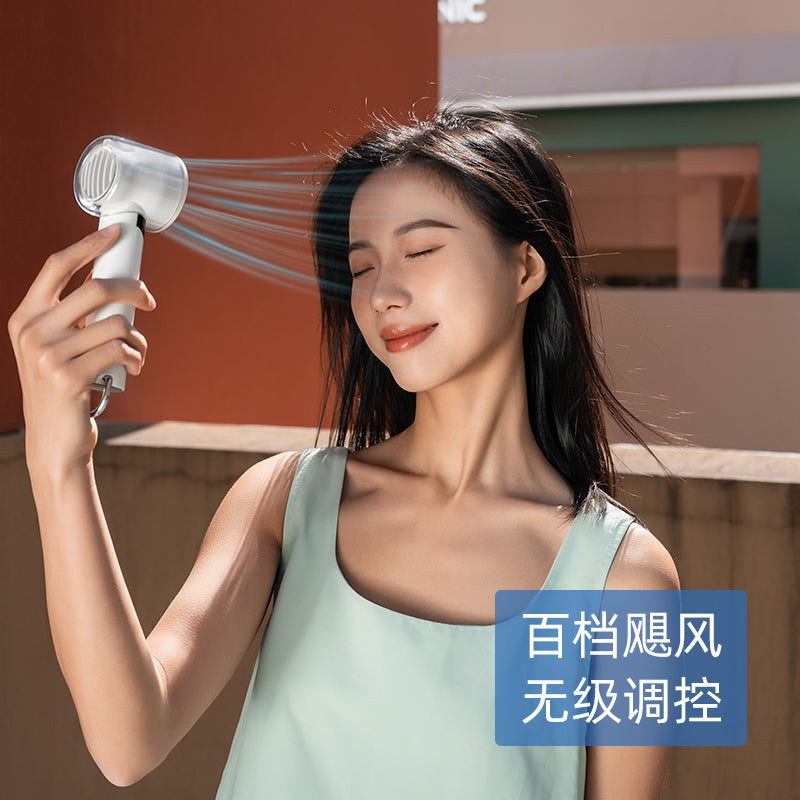 Oriday high-speed handheld fan with 100 wind levels, hurricane power, USB rechargeable, portable mini blower with long battery life, brushless cooling for home, office, desktop, students, dormitory, outdoor camping, mountain climbing, with clip