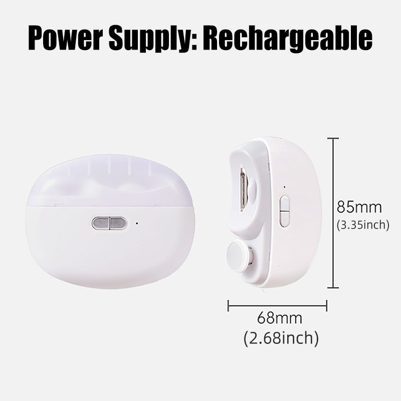 Oriday 電動剪磨指甲機|自動修甲器・充電式設計・成人/老人/小孩手腳兩用・厚指甲適用