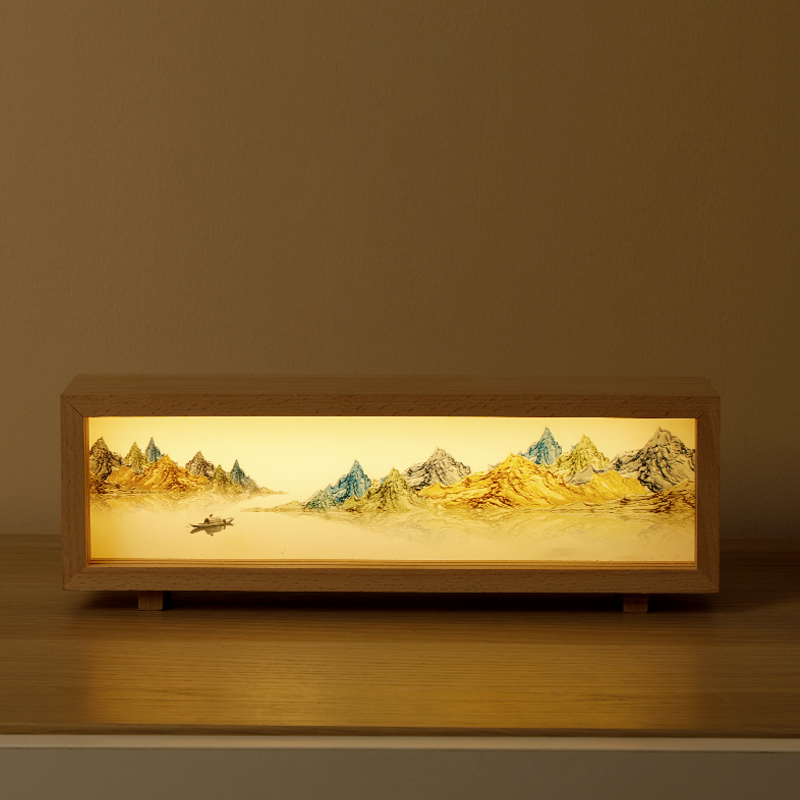 Oriday Wooden Light Picture Lamp|Atmosphere Night Light Decoration|Creative Gift Recommendation