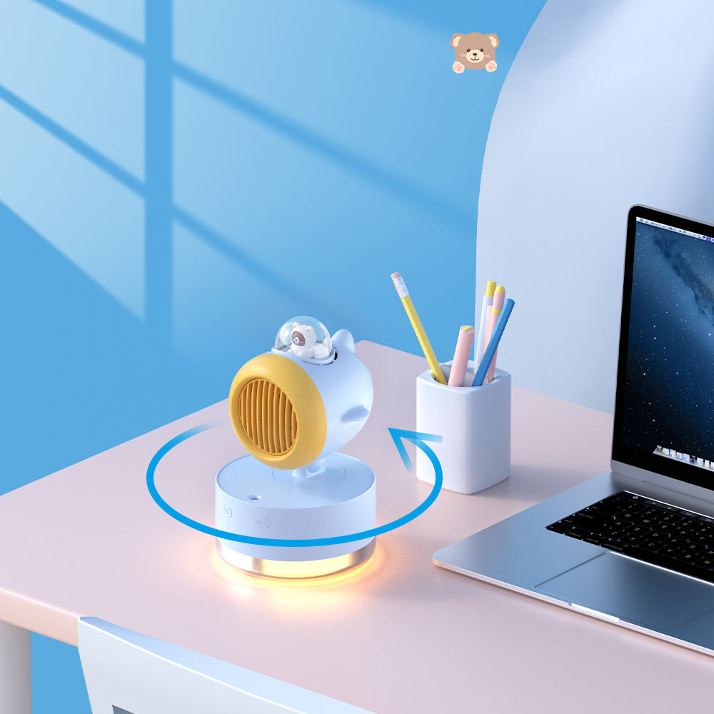 Oriday USB Mini Handheld Fan | Rechargeable Portable Mist Fan – Quiet Desktop Fan for Students, Dorms, and Offices