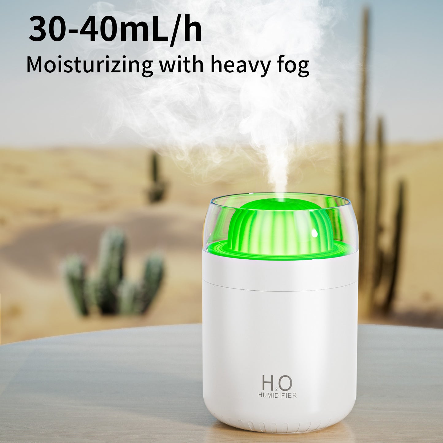 Oriday Cactus USB Humidifier | Silent High-Mist Aroma Diffuser | Ideal for Home and Office