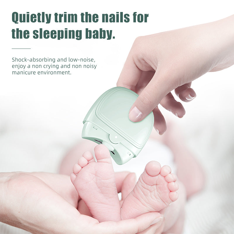 Oriday 全自動電動指甲刀|磨剪一體・USB充電式修甲器・嬰兒/成人手腳兩用・安全靜音設計