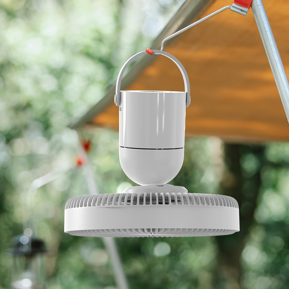 Oriday Tripod Camping Fan | Silent Rechargeable Floor Fan with Remote Control & LED Light – Portable for Tent or Home Use