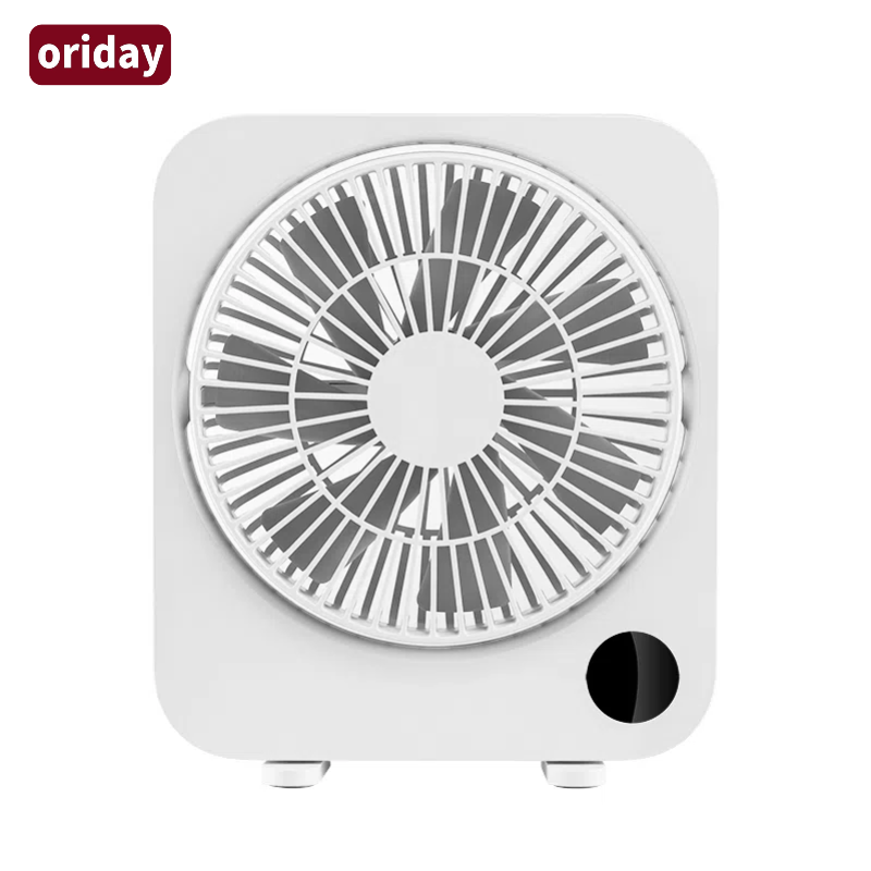 Oriday 數顯充電桌面風扇|超長續航靜音設計・輕薄便攜台式風扇・學生宿舍/辦公室/家用適用