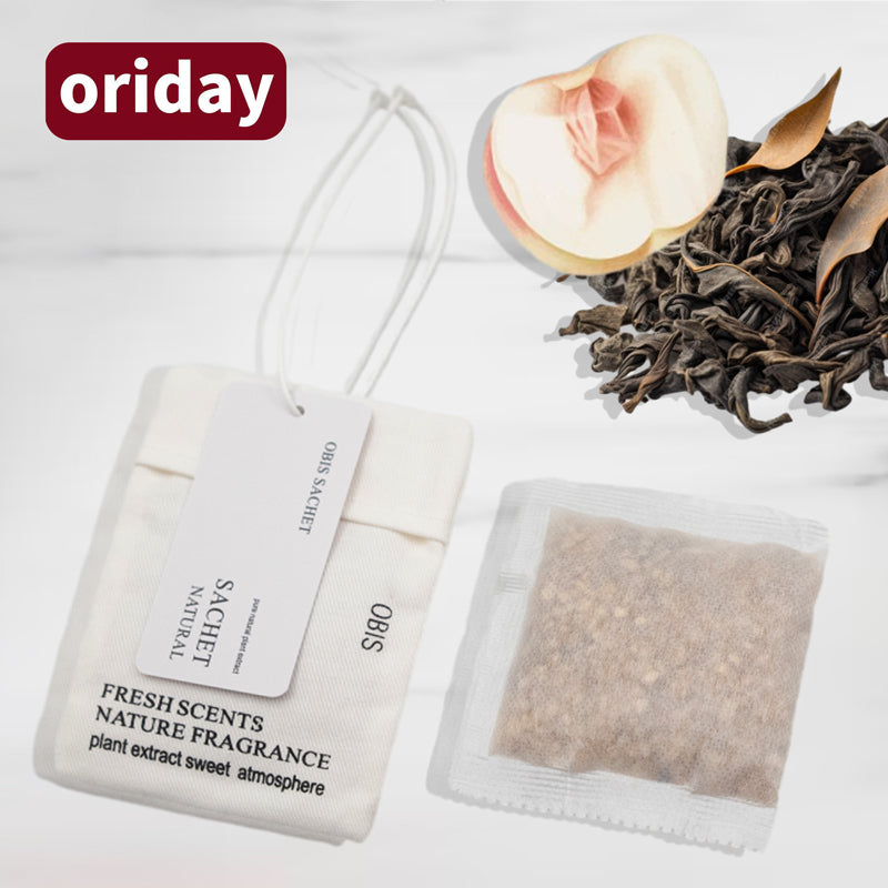 oriday fragrance bag, long-lasting scent, for use in the bedroom, wardrobe, suitcase, scented sachets, odor remover, car hanging accessory, 6 scent options available, individually packaged, Eastern products