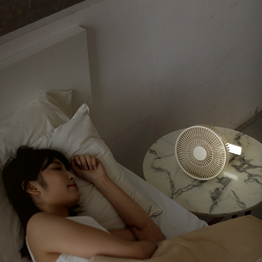 Oriday Tripod Outdoor Fan|Rechargeable Foldable Fan ・ Remote Control, Oscillation, Night Light & Mosquito Repellent ・ Long-Lasting for Camping and Home Use