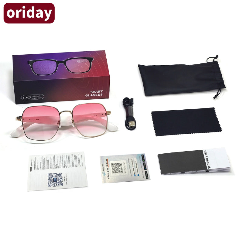 Oriday 香港熱賣AI翻譯眼鏡|藍牙耳機一體 遙控拍照|商務出行/旅遊駕駛首選GY200
