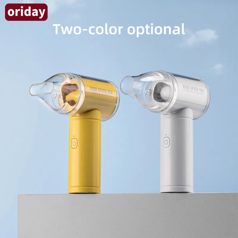 Oriday 渦輪迷你手持風扇|無刷電機・高速靜音・便攜充電式降溫神器・戶外/學生宿舍/辦公室適用