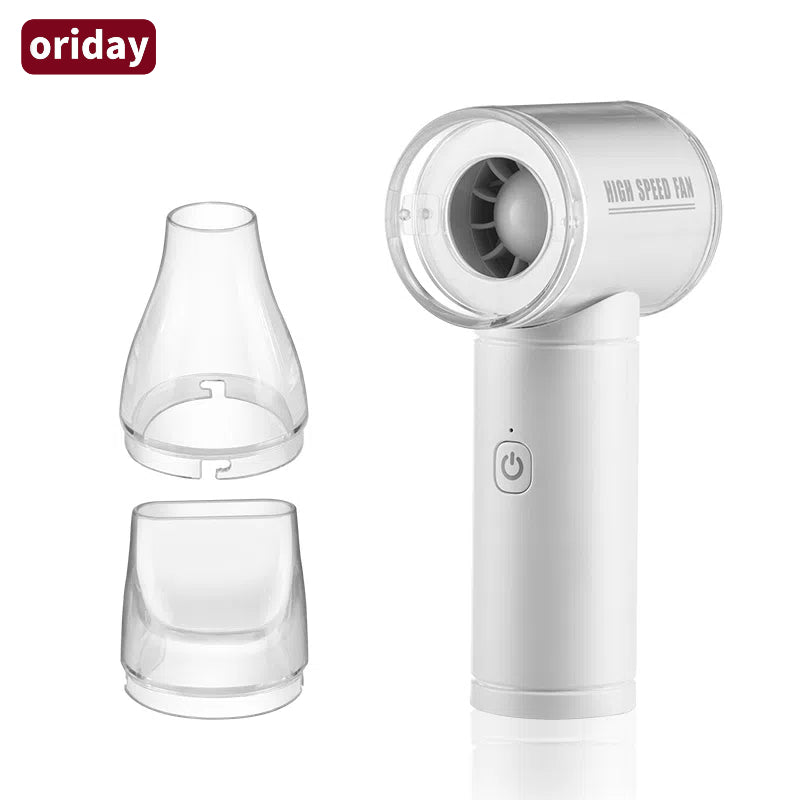 Oriday 渦輪迷你手持風扇|無刷電機・高速靜音・便攜充電式降溫神器・戶外/學生宿舍/辦公室適用
