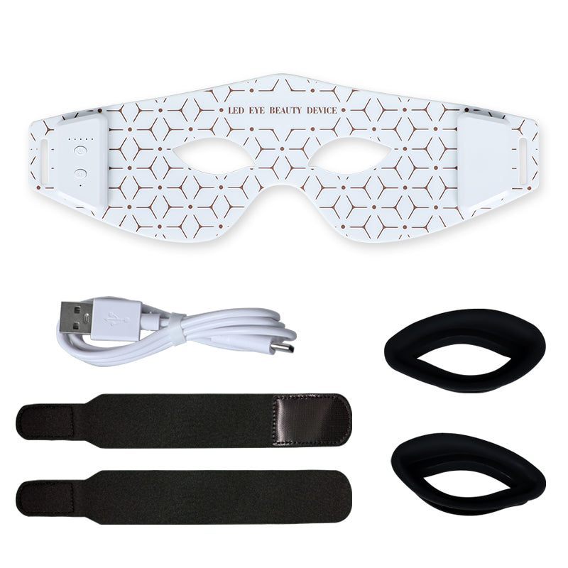 oriday Infrared Silicone Eye Mask | 630nm + 850nm Dual-Band LED Eye Protection Device | Five-Stage Energy Heat Compress Massage | Rechargeable Smart Eye Therapy Device