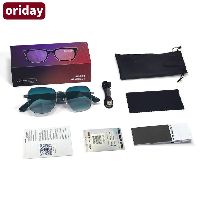 Oriday 香港熱賣AI翻譯眼鏡|藍牙耳機一體 遙控拍照|商務出行/旅遊駕駛首選GY200