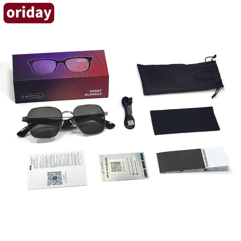 Oriday 香港熱賣AI翻譯眼鏡|藍牙耳機一體 遙控拍照|商務出行/旅遊駕駛首選GY200