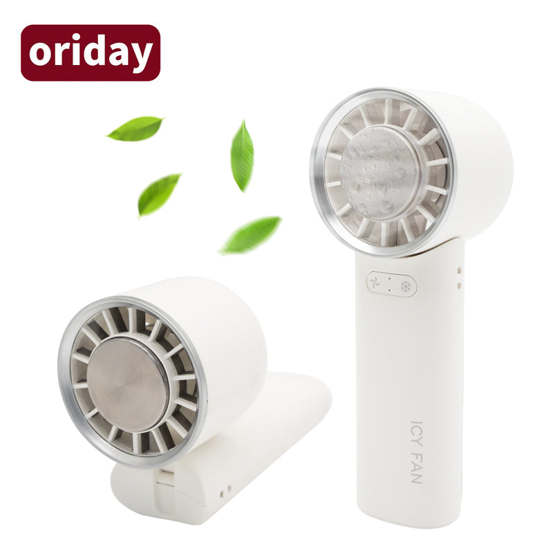 Oriday 冷敷手持風扇|摺疊便攜Turbo渦輪大風力・USB充電靜音小型風扇・長續航夏日降溫神器