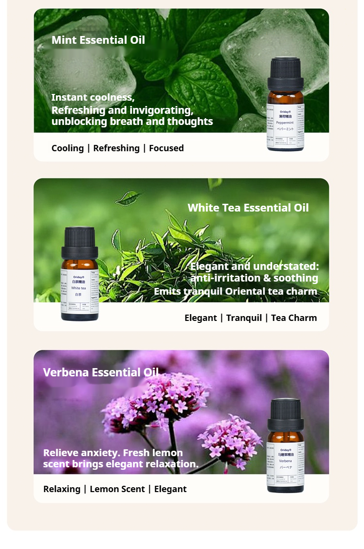 Oriday New Home Fragrance Essential Oil, Natural Plant-Based Essential Oil, Long-Lasting Aroma for Bedroom, Bathroom and Living Room, Air Purifying, 10ml