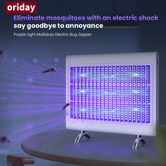 Oriday 紫光誘蚊LED滅蚊燈｜5600mAh充電式・掛牆立式兩用・室內／戶外／商用店鋪適用・夜燈功能整合設計