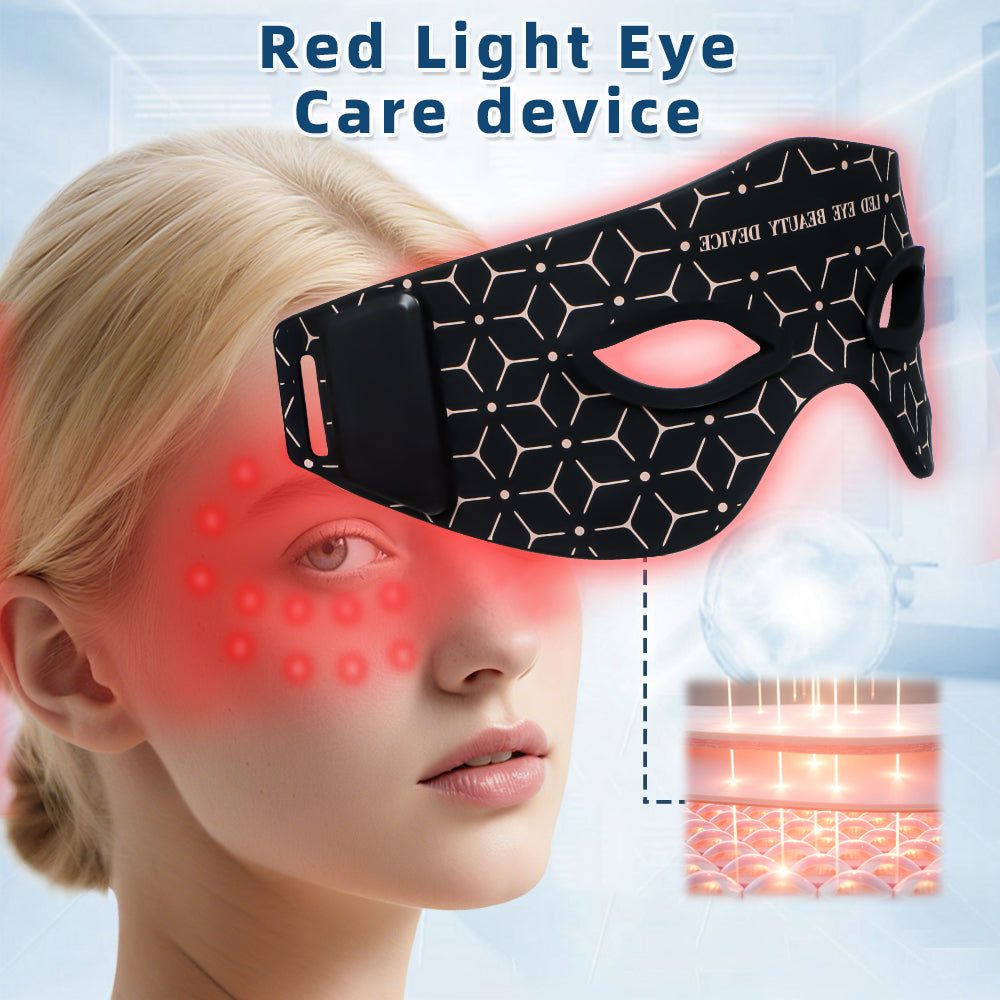 oriday Infrared Silicone Eye Mask | 630nm + 850nm Dual-Band LED Eye Protection Device | Five-Stage Energy Heat Compress Massage | Rechargeable Smart Eye Therapy Device
