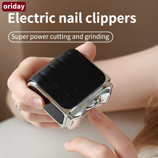 Oriday智能修甲器電動指甲刀- 剪磨一體，3檔可選，單手輕鬆操作 | 甲屑收納倉設計，乾淨衛生，低噪音設計 | Type-C充電，90分鐘持久續航
