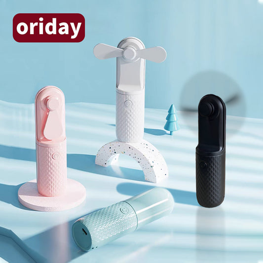 Oriday 摺疊迷你手持風扇｜USB充電靜音設計・超長續航便攜口袋風扇・學生／辦公室／戶外適用