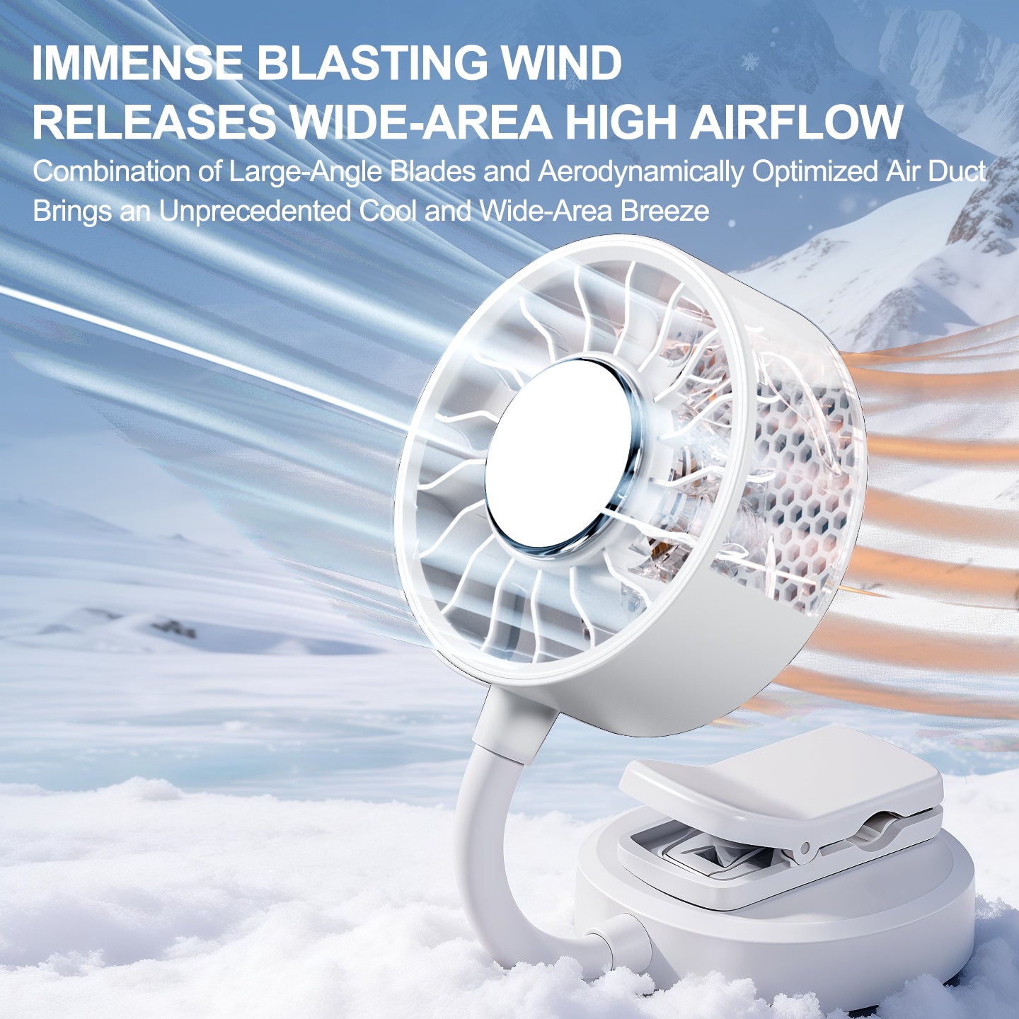 oriday【2026 Best Seller】360° Magnetic Neck Cooling Fan｜Super-Conductive Ice Ceramic Rapid Cooling｜3-Speed Strong Airflow｜Type-C Fast Charging｜Portable Quiet Mini Fan｜Perfect for Commuting, Travel & Office