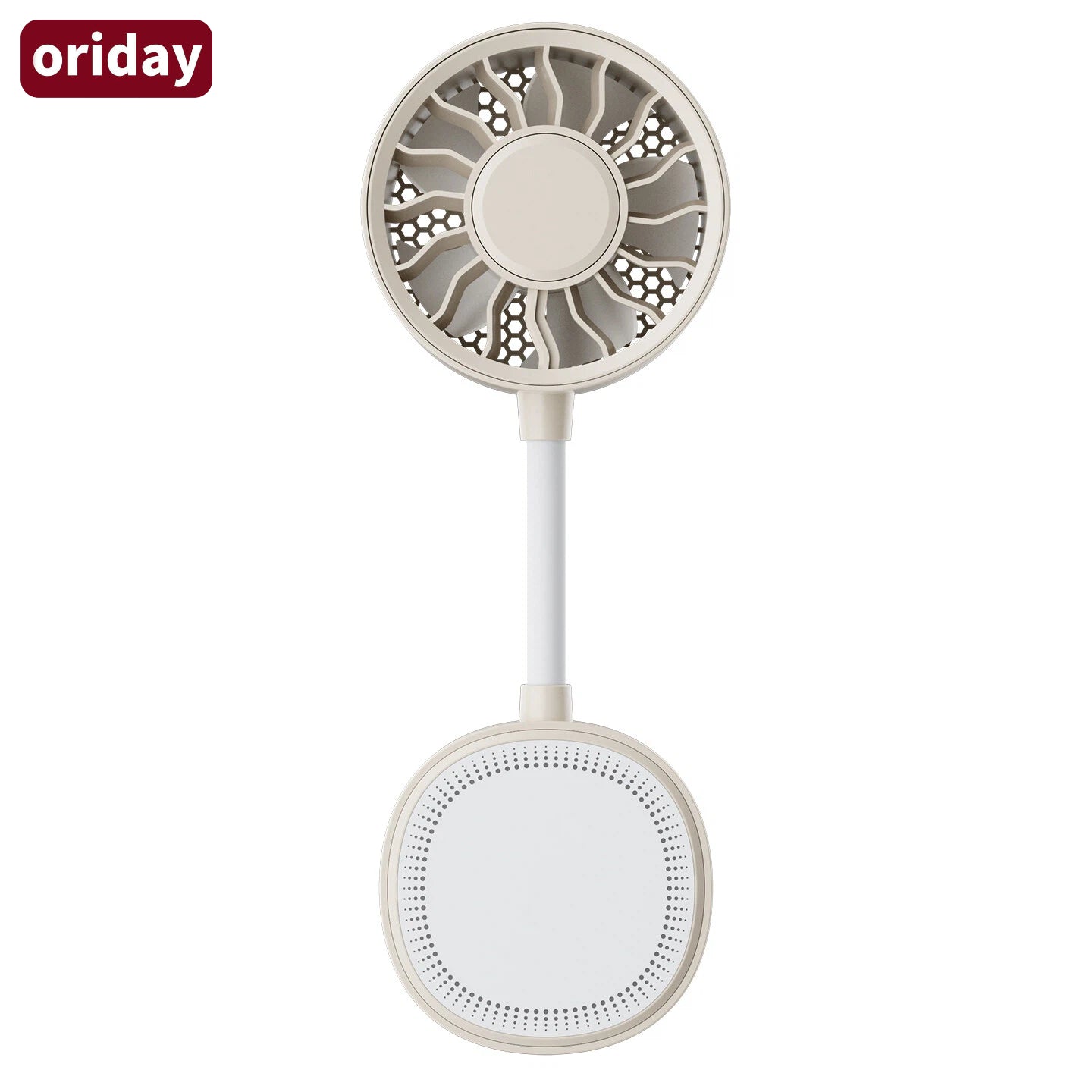 Oriday [2026 New Model] 5-in-1 Magnetic Portable Fan｜360° Flexible Clip-On Mini Fan｜USB Type-C Fast Charging｜3-Speed Powerful & Quiet Cooling｜Portable Fan for Stroller / Office / Outdoor Use