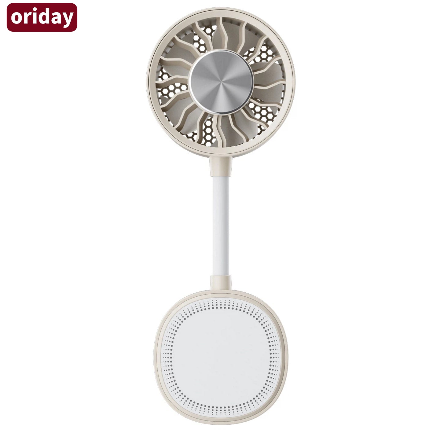 Oriday [2026 New Model] 5-in-1 Magnetic Portable Fan｜360° Flexible Clip-On Mini Fan｜USB Type-C Fast Charging｜3-Speed Powerful & Quiet Cooling｜Portable Fan for Stroller / Office / Outdoor Use