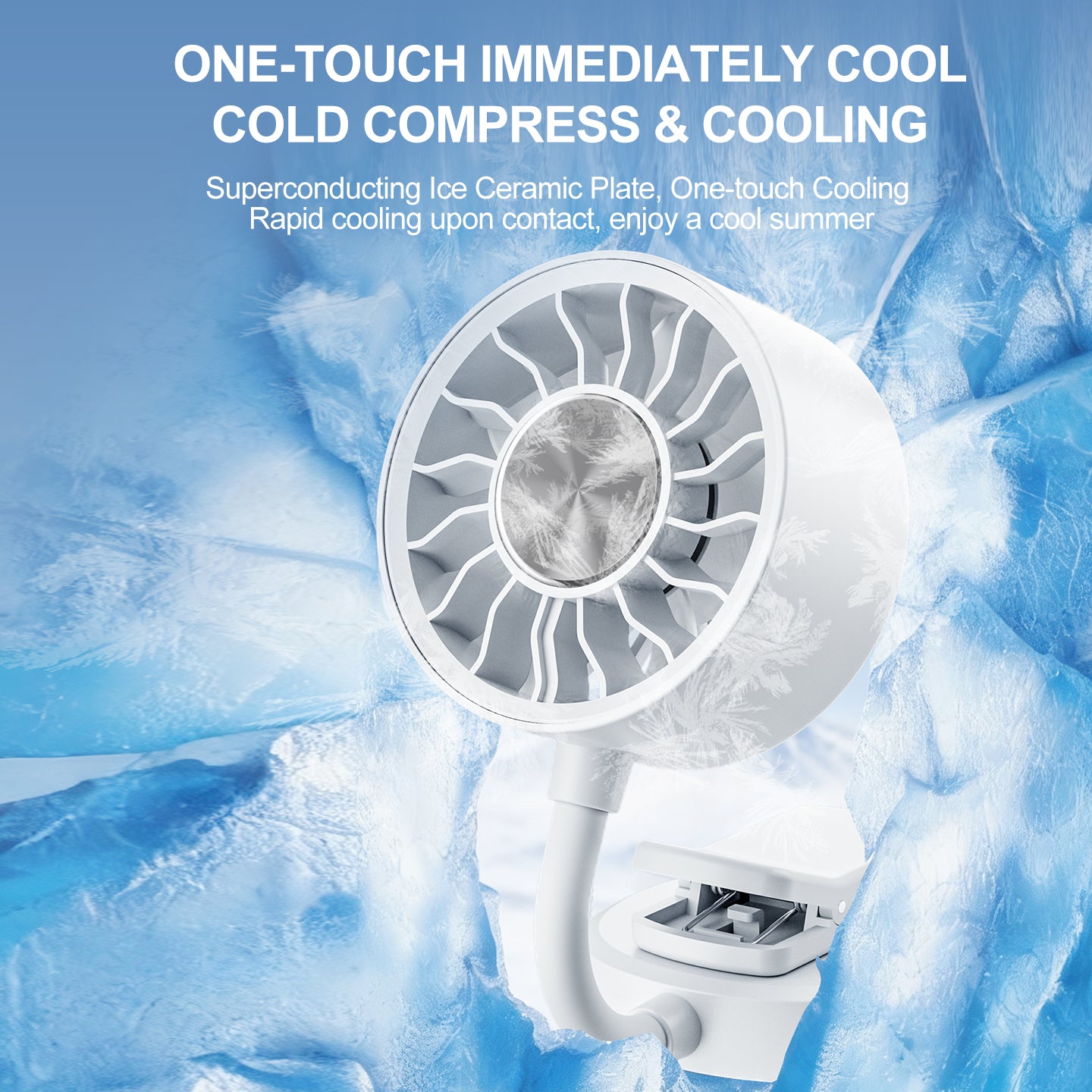 oriday【2026 Best Seller】360° Magnetic Neck Cooling Fan｜Super-Conductive Ice Ceramic Rapid Cooling｜3-Speed Strong Airflow｜Type-C Fast Charging｜Portable Quiet Mini Fan｜Perfect for Commuting, Travel & Office