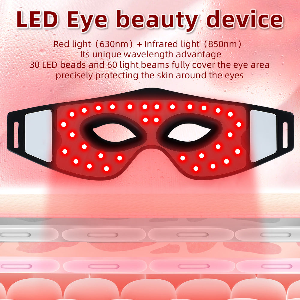 oriday Infrared Silicone Eye Mask | 630nm + 850nm Dual-Band LED Eye Protection Device | Five-Stage Energy Heat Compress Massage | Rechargeable Smart Eye Therapy Device
