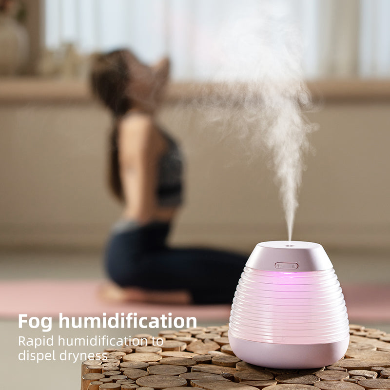 Oriday【加濕器推薦2025】松果創意香薰機｜USB靜音加濕・七彩燈光・缺水自動斷電｜辦公室家居皆適用